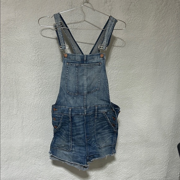 Madewell Blue Denim Overalls - Picture 1 of 3
